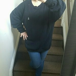 Izod Crew Knit Pullover Sweater Black